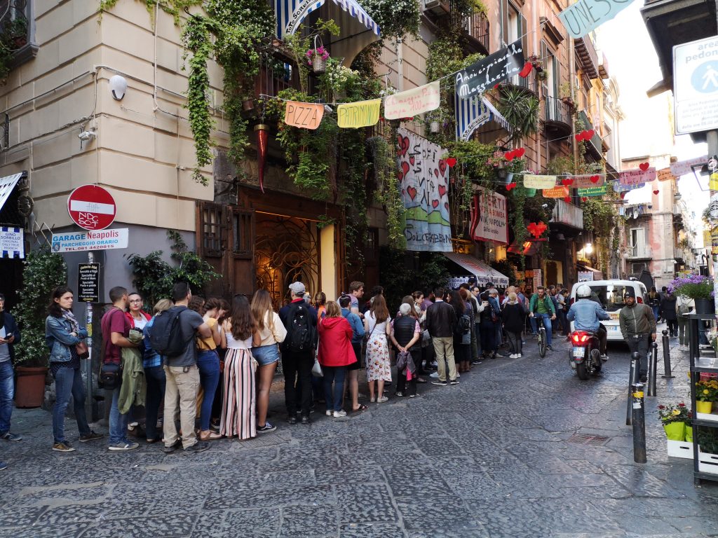 Crowd waiting for a table at Sorbillo