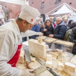 Chef preparing traditional torrone