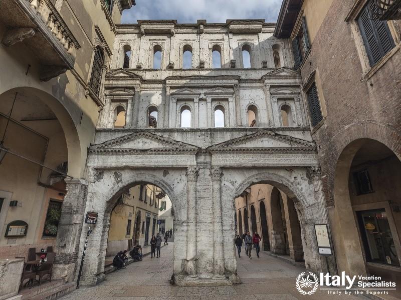 Roman Porta Borsari (Ancient Roman Gate) in Verona