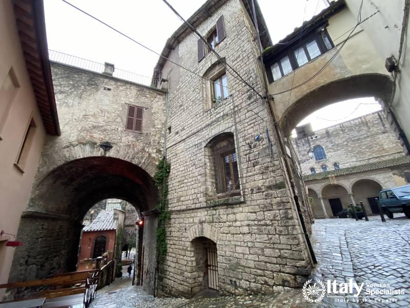 Ancient Medieval Walls inside Narni, Umbria