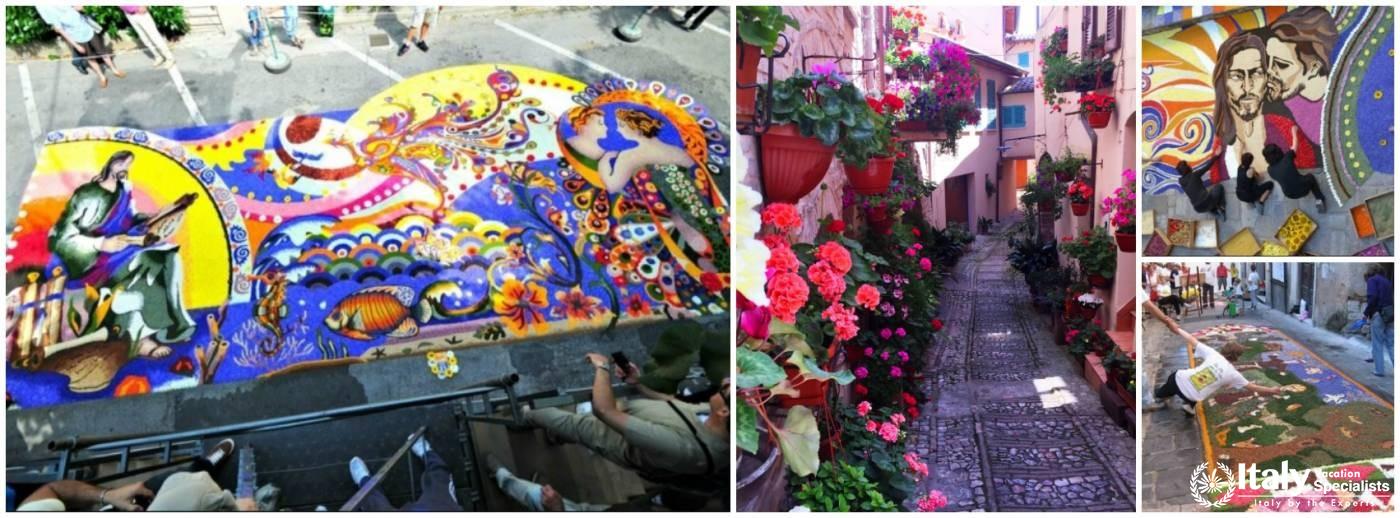Mosaics Made of Flowers - Spello, Italy 