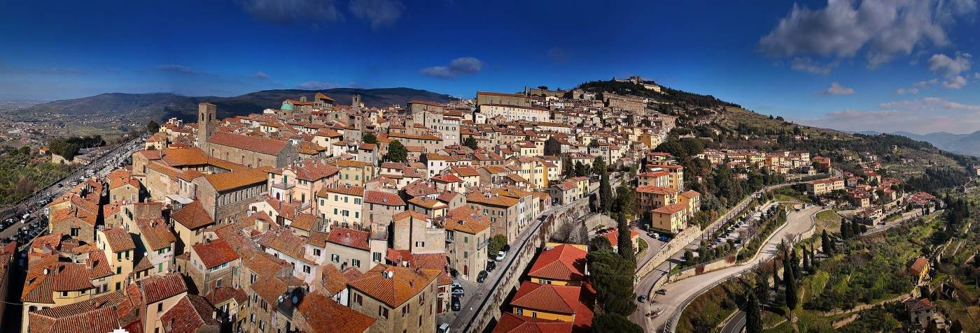 View over Cortona Italy, Etruscan Town of Cortona
