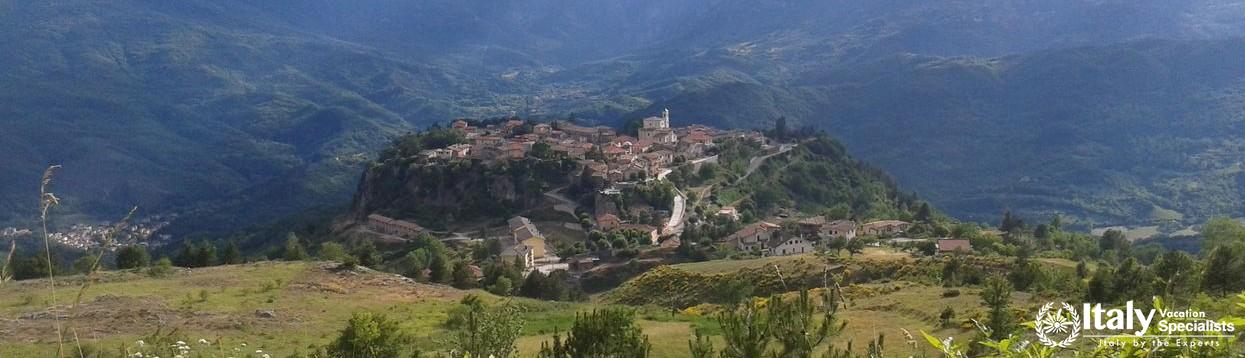 Beautiful mountain view of Avezzano Italy