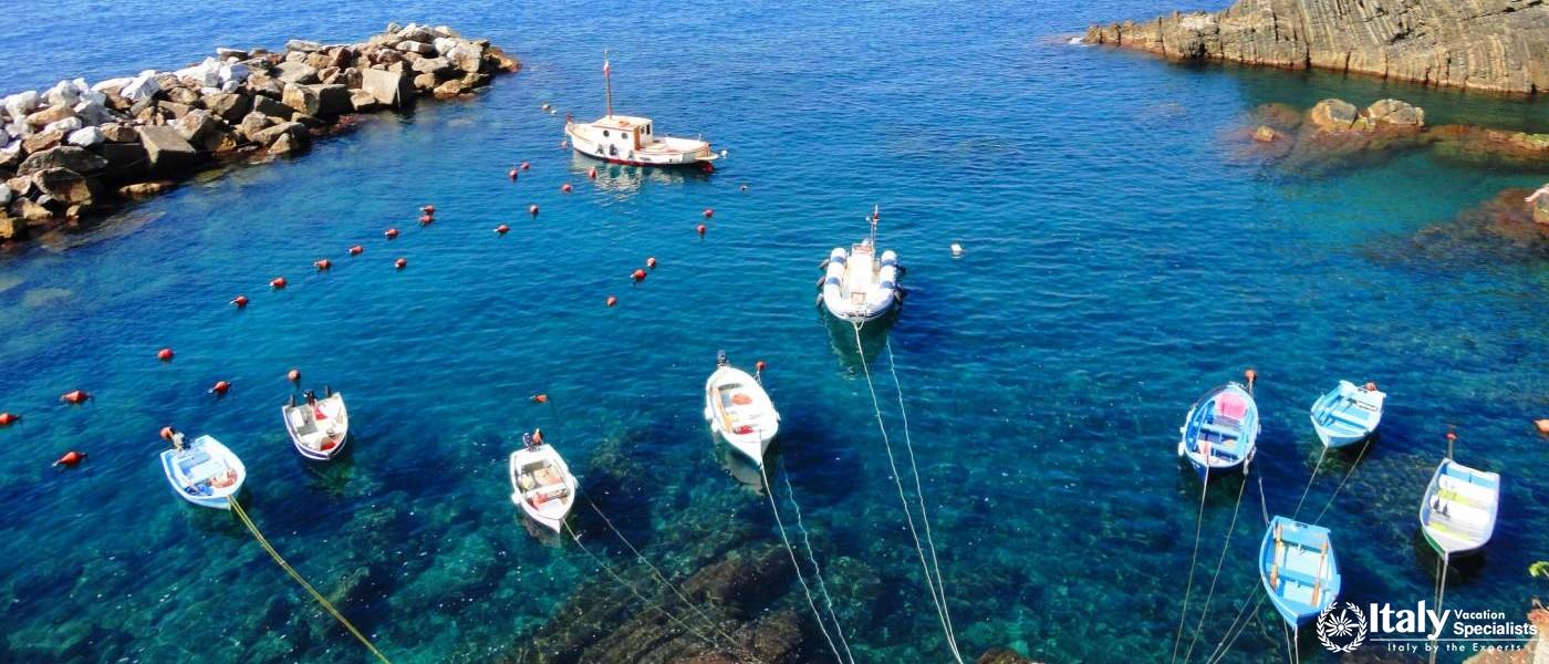Boats in the Harbour Cinque Terre National Park - Italy 