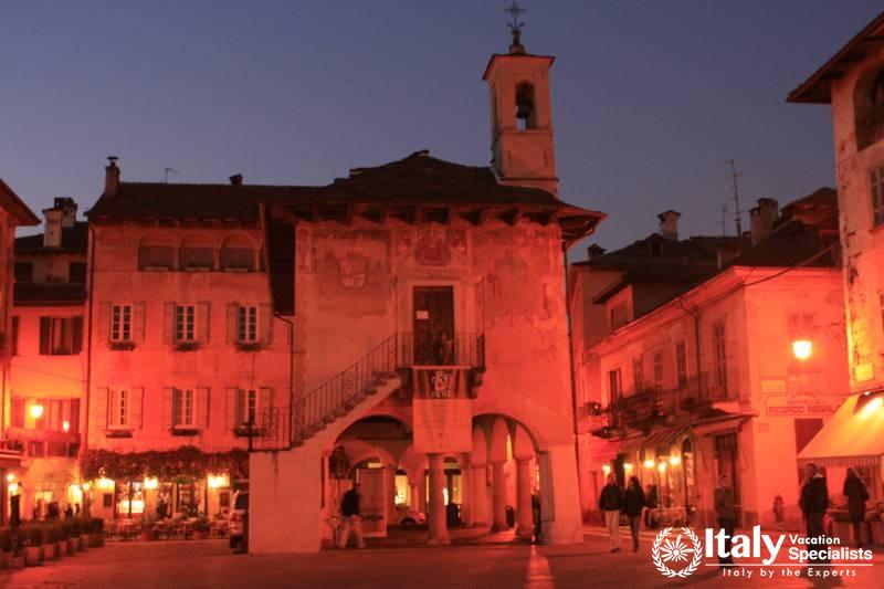 Historical Center Lake Orta in the Evening 