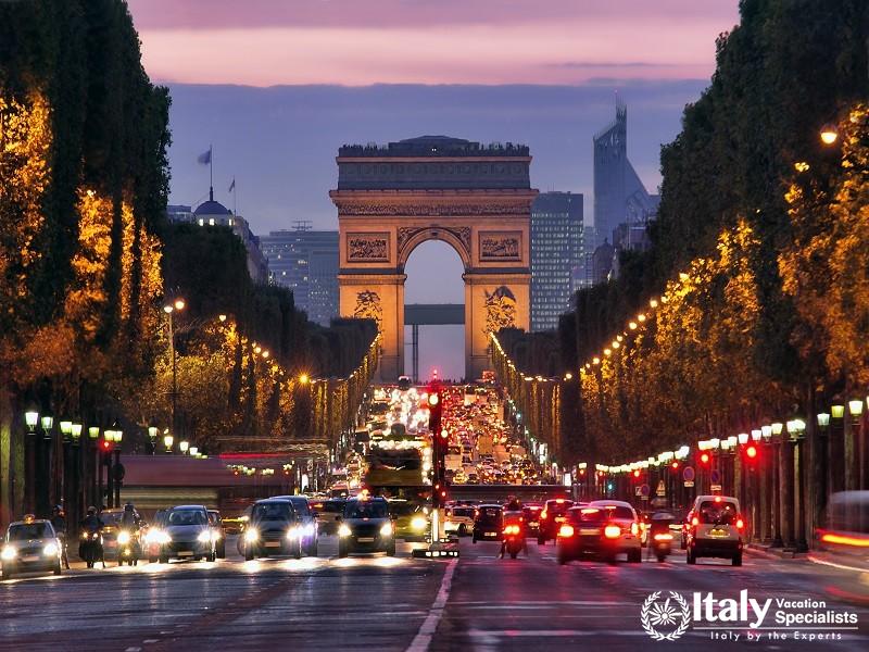 Paris, Champs-Elysees at Night