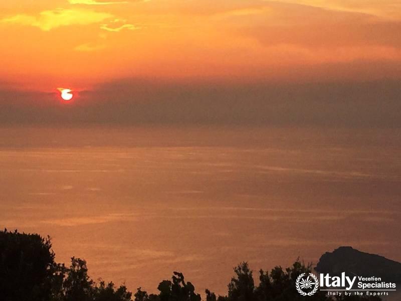 Sunset over Mediterranean Sea from Porto Santo Stefano 