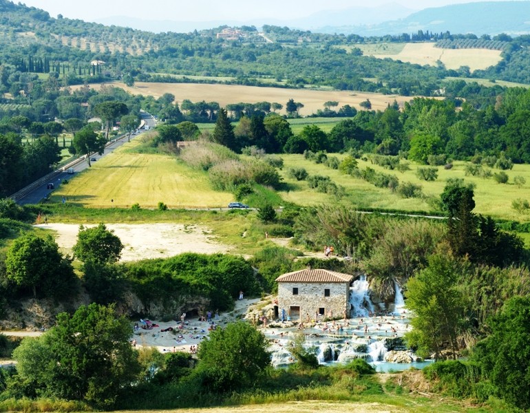 Incredible Natural Hot-Springs as Seen at Saturnia, Italy 