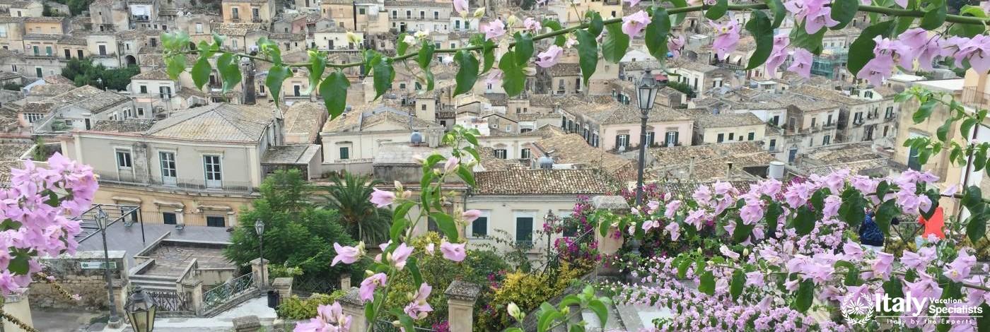 A view over beautiful Modica, Sicily - late September 