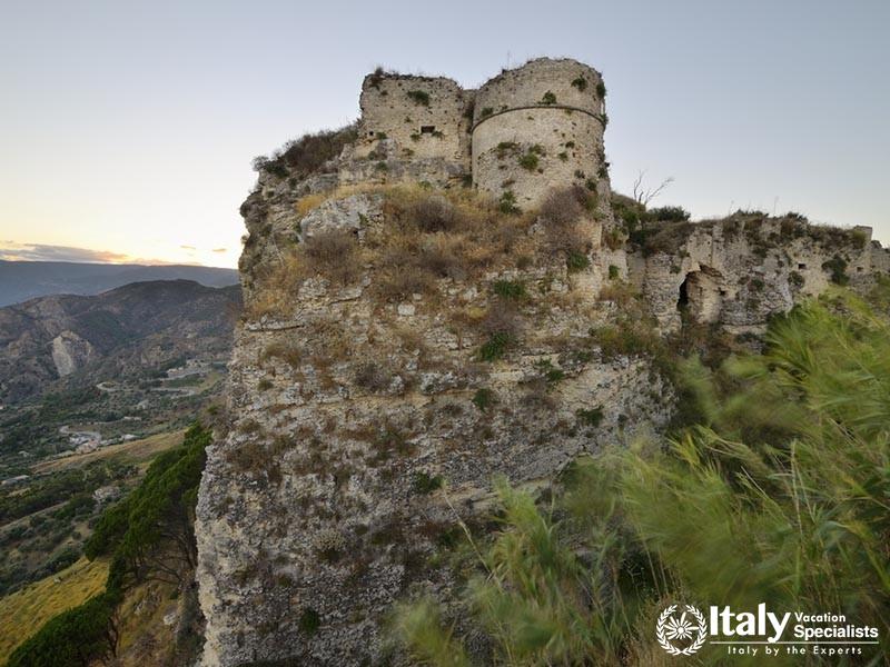 Gerace, the ruins of the abandoned Norman castle, Aspromonte, Calabria, Italy
