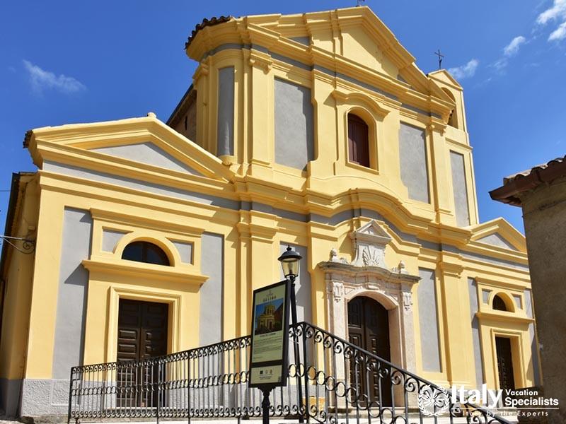 church Chiesa del Carmine in Gerace village,Italy