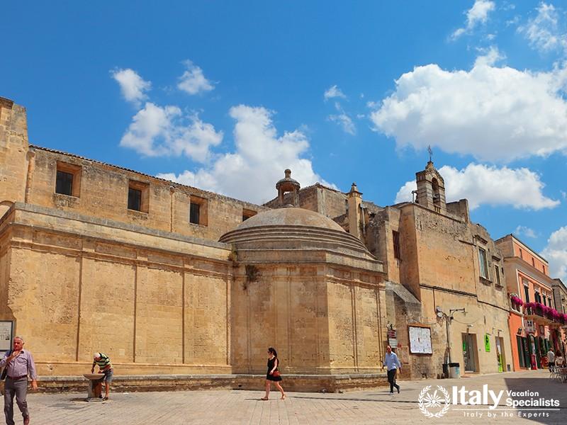 MATERA, ITALY - JULY 18, 2017 Daily life near the church of San Domenico Matera will be the european