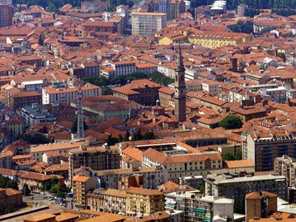 Alessandria, Piedmont, Red Roofs in the historical centre 