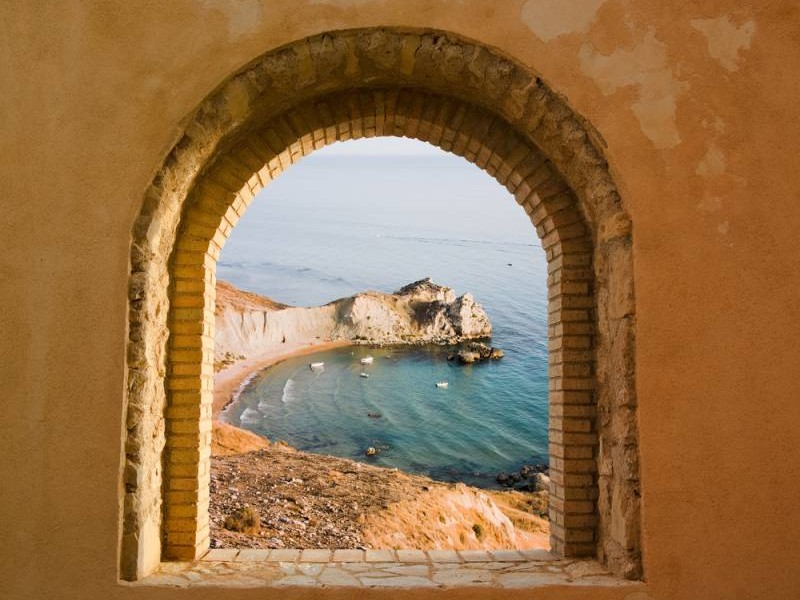 Agrigento - View towards Mediterranean, Agrigento, Sicily 