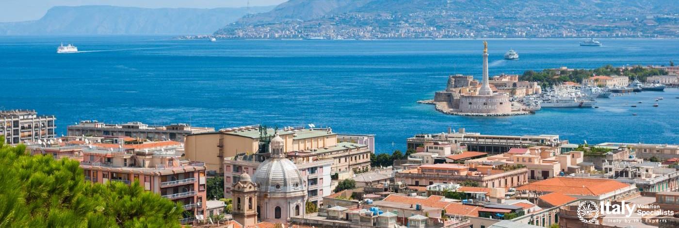 Messina, Sicily and Mainland Italy in the distance