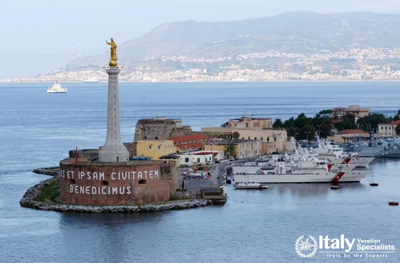 Messina, Sicily and Mainland Italy in the distance