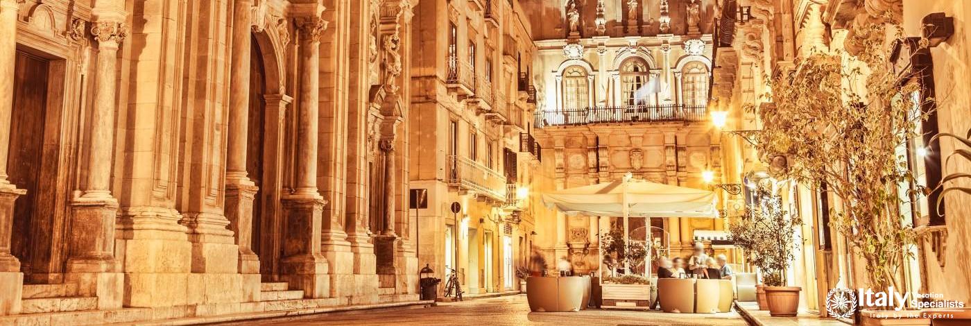 A spectacular view of Trapani by Night 