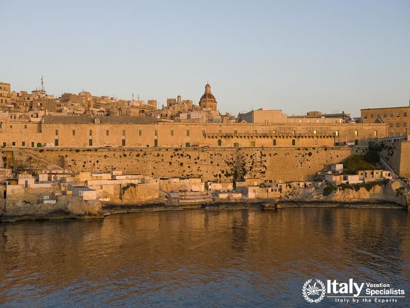 View on Malta\s Historic Harbor 