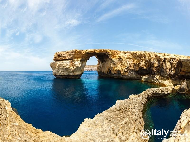 Azure Window, Famous Stone Arch of Gozo Island, Malta