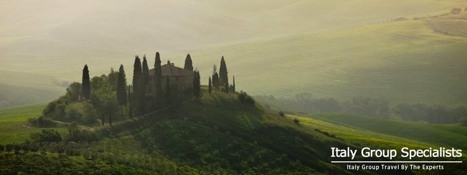Houses in the Val D'Orcia region of Tuscany 