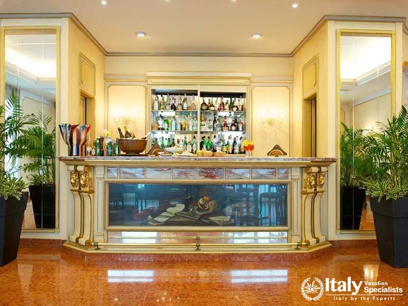 Elegant Hotel Bar at Mercure Parma Centro Stendhal in Parma, Italy