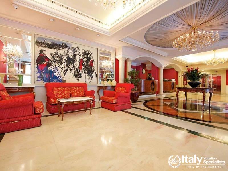 Luxurious Hotel Lobby at Mercure Parma Centro Stendhal in Parma, Italy
