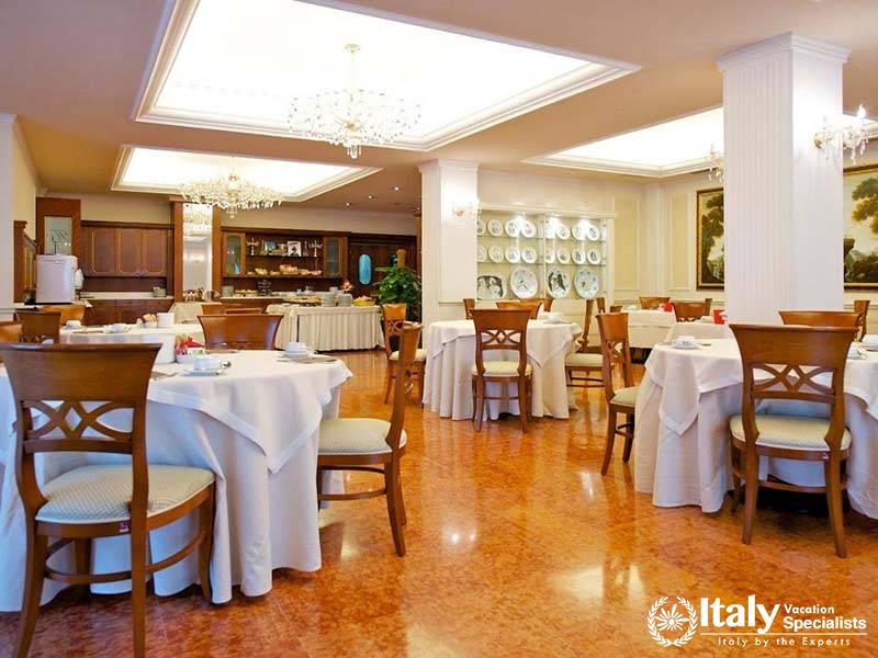 Classic and Refined Dining Room at Mercure Parma Centro Stendhal in Parma, Italy