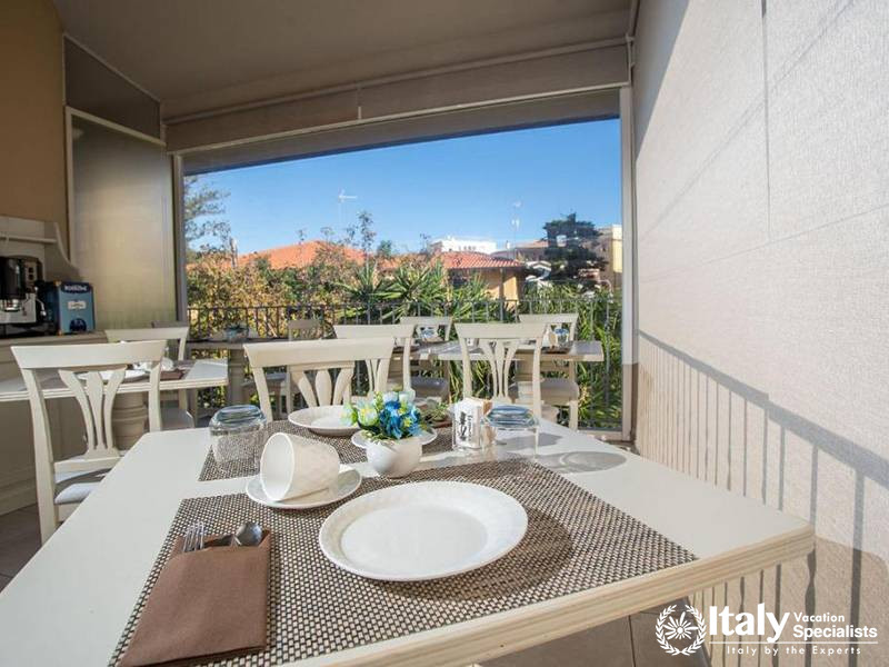 Dining Area with Scenic View at Hotel Colomba D'Oro in Tropea, Italy