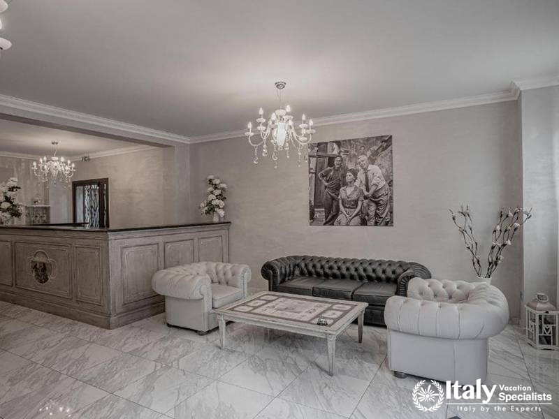 Stylish Lobby at Hotel Colomba D'Oro in Tropea, Italy