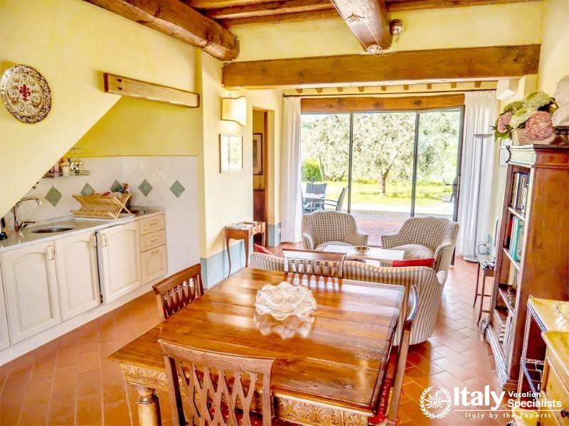 Country Kitchen: Warm kitchen with traditional decor and countryside views.