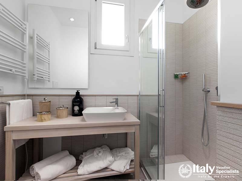 Contemporary Bathroom with Floral Decor at Duomo Delight in Sorrento, Italy