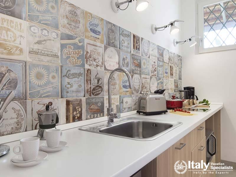 Unique Vintage-Style Kitchen Design at Duomo Delight in Sorrento, Italy