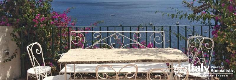 Sea-view from the terrace of Villa Vita Positano