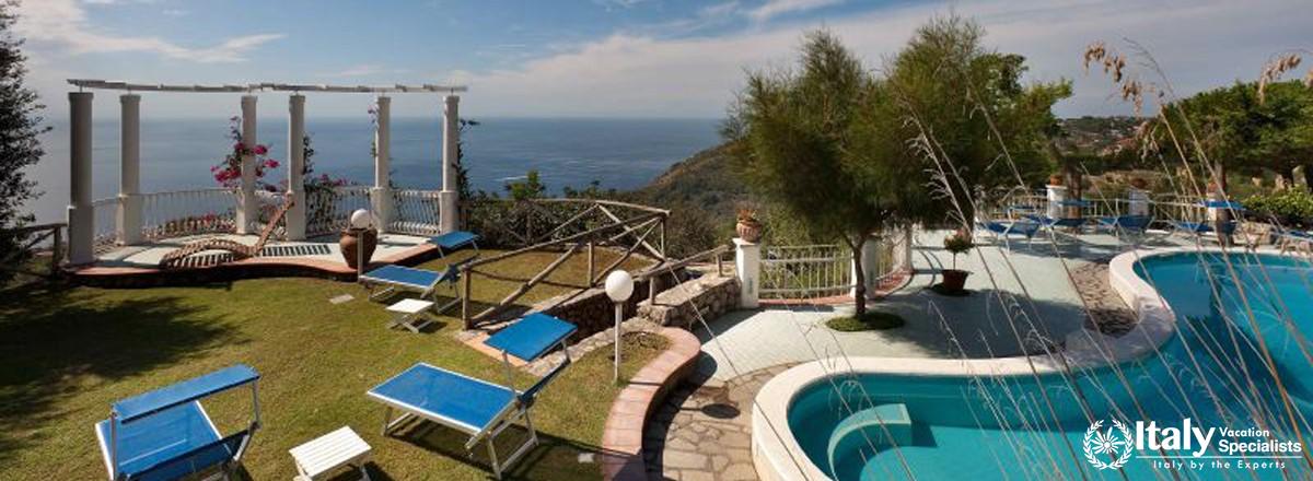 Swimming pool and exterior of Villa Mafalda