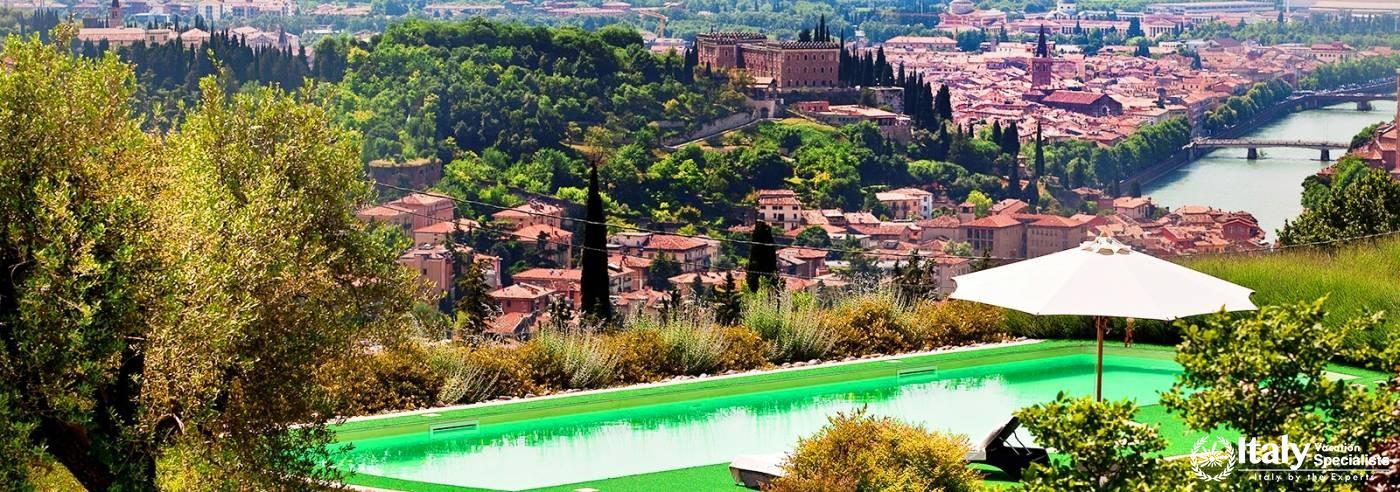 Beautiful View over Verona Italy 