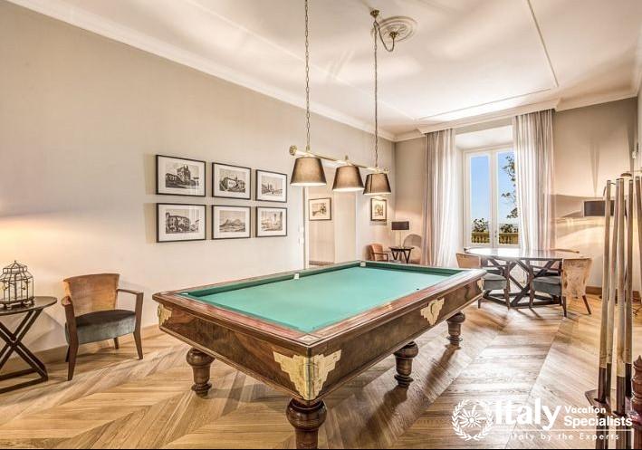 Snooker area in Villa Giovanile