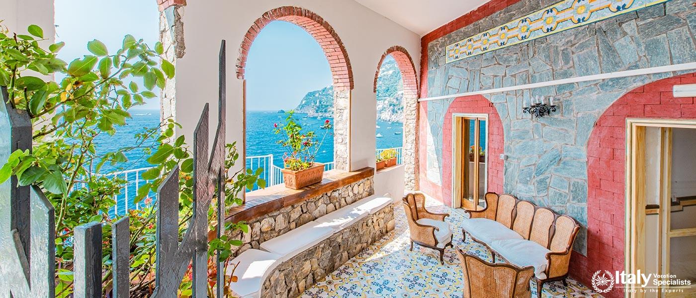 Wonderful view from Villa Bellissima Vista Mare in Italy