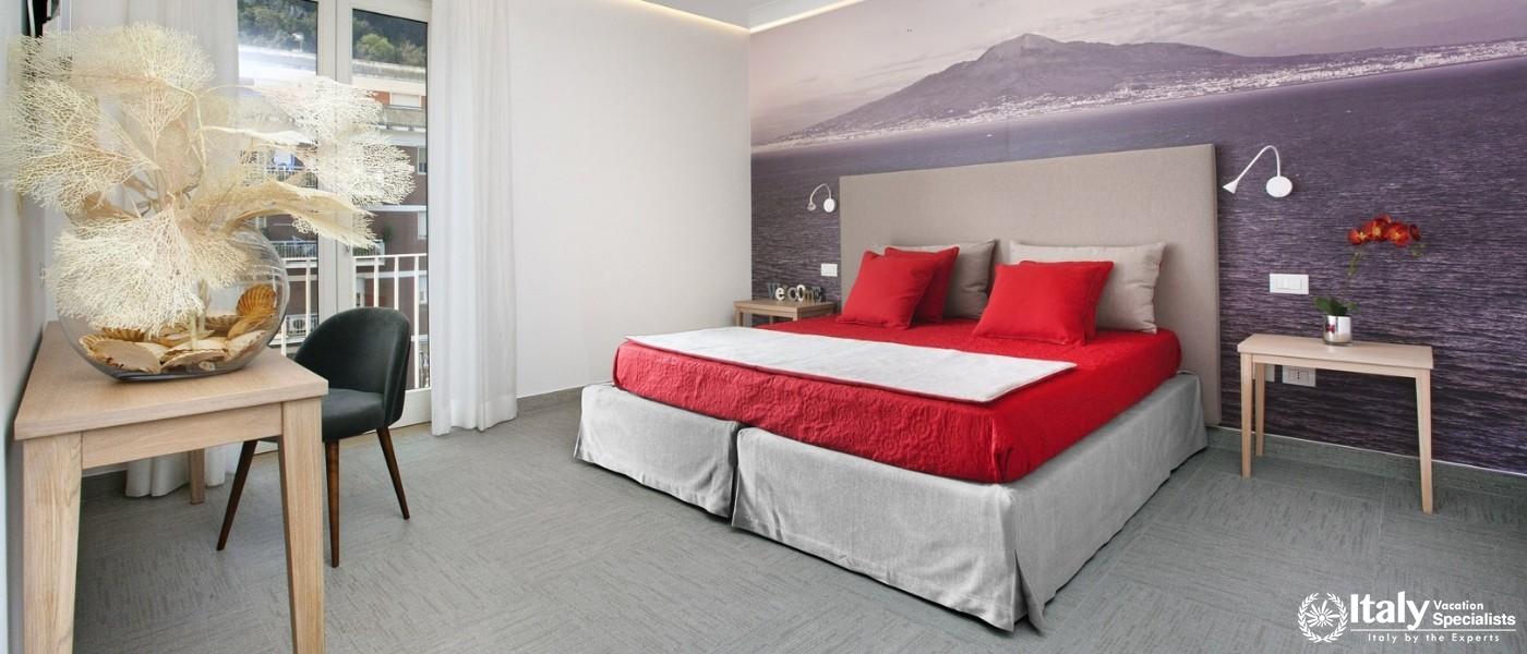 Bright and Stylish Bedroom at Duomo Delight in Sorrento, Italy