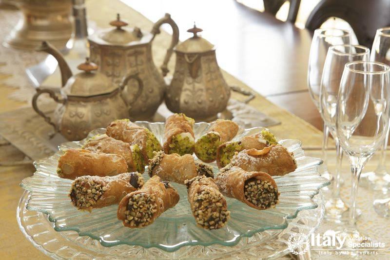 Zucchini Roll-Ups on the table in Villa Recupero