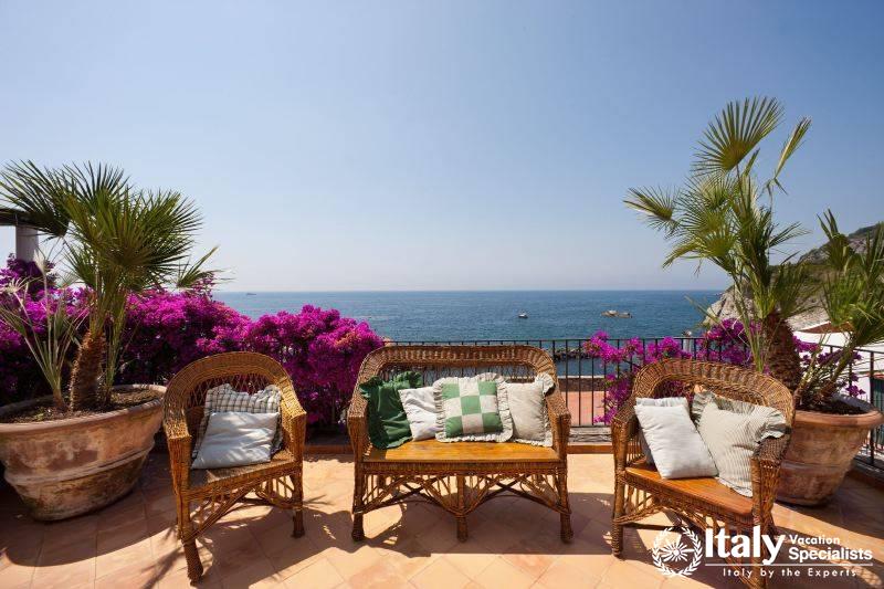 Peaceful outside sitting area in Villa Dolce