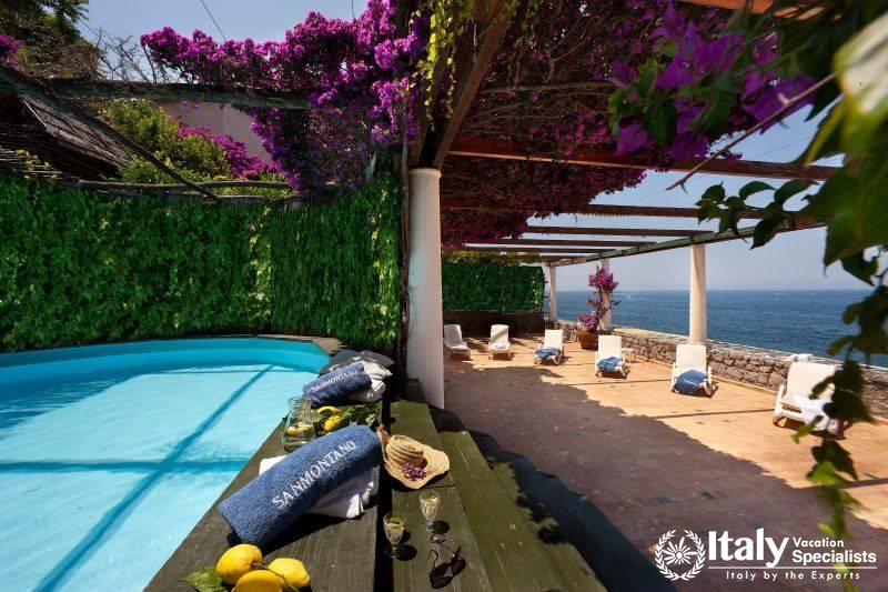 Swimming pool area in Villa Dolce