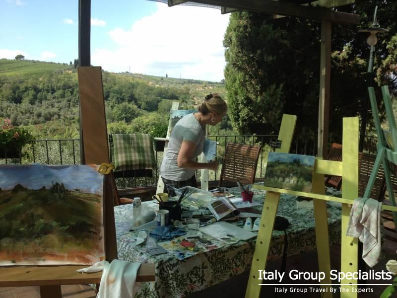 Creating Art at the Casavecchia Estate, Tuscany Italy - photo by Jesse Andrews 