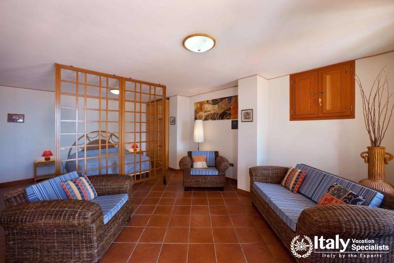 Sofas and sitting area in Villa Mafalda