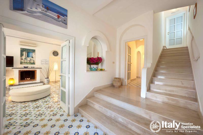 Stairway and interior in Villa Mafalda