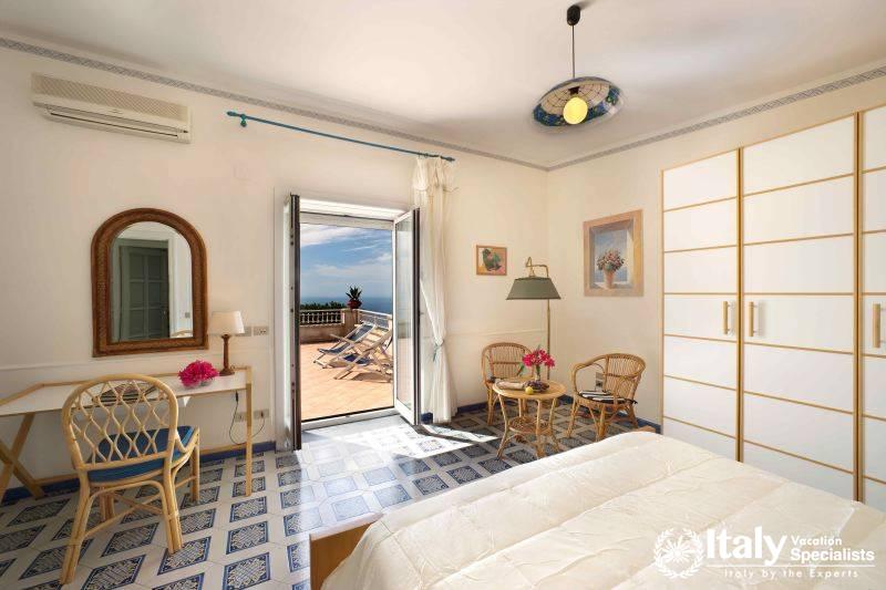 Beautiful view from the bedroom of Villa Mafalda