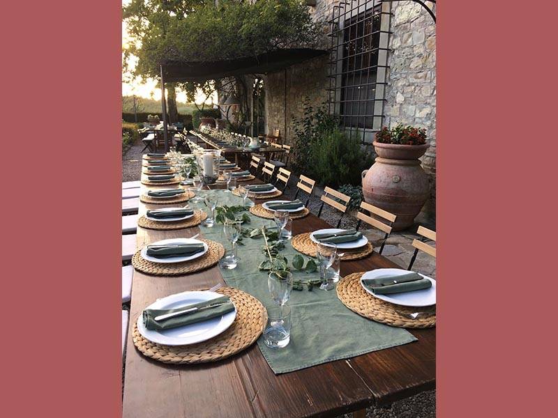 Delicious food in Villa La Canonica di Cortine