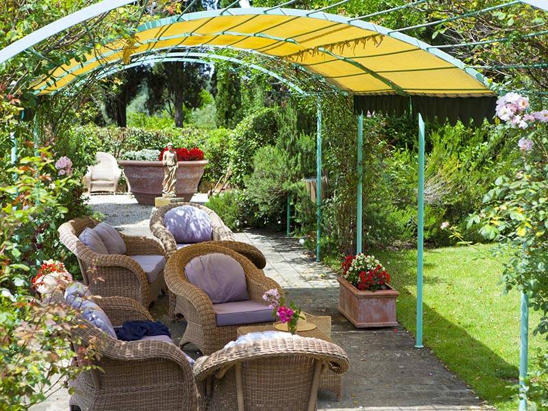 Outside sitting area in Villa La Canonica di Cortine