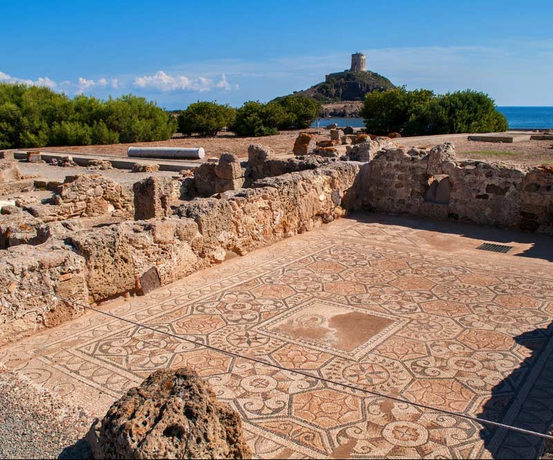Archaeological excavations on the island of Sardinia near Nora