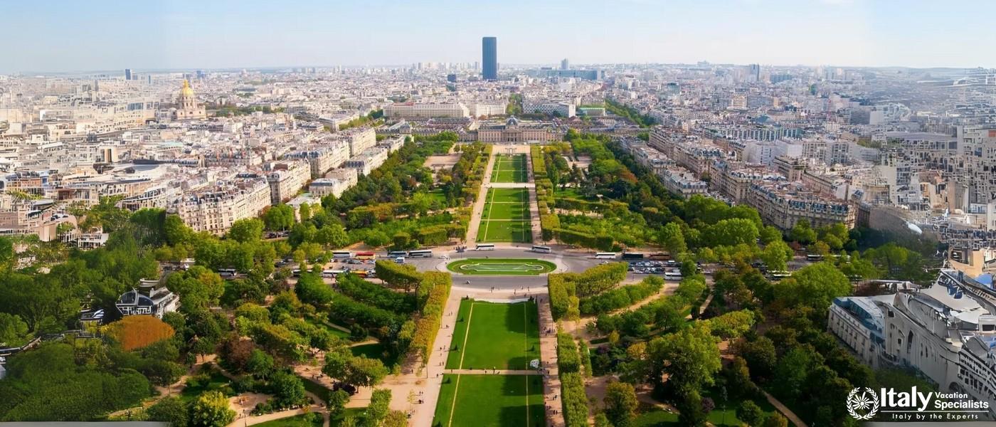 Views from the top of the Eiffel  Tower