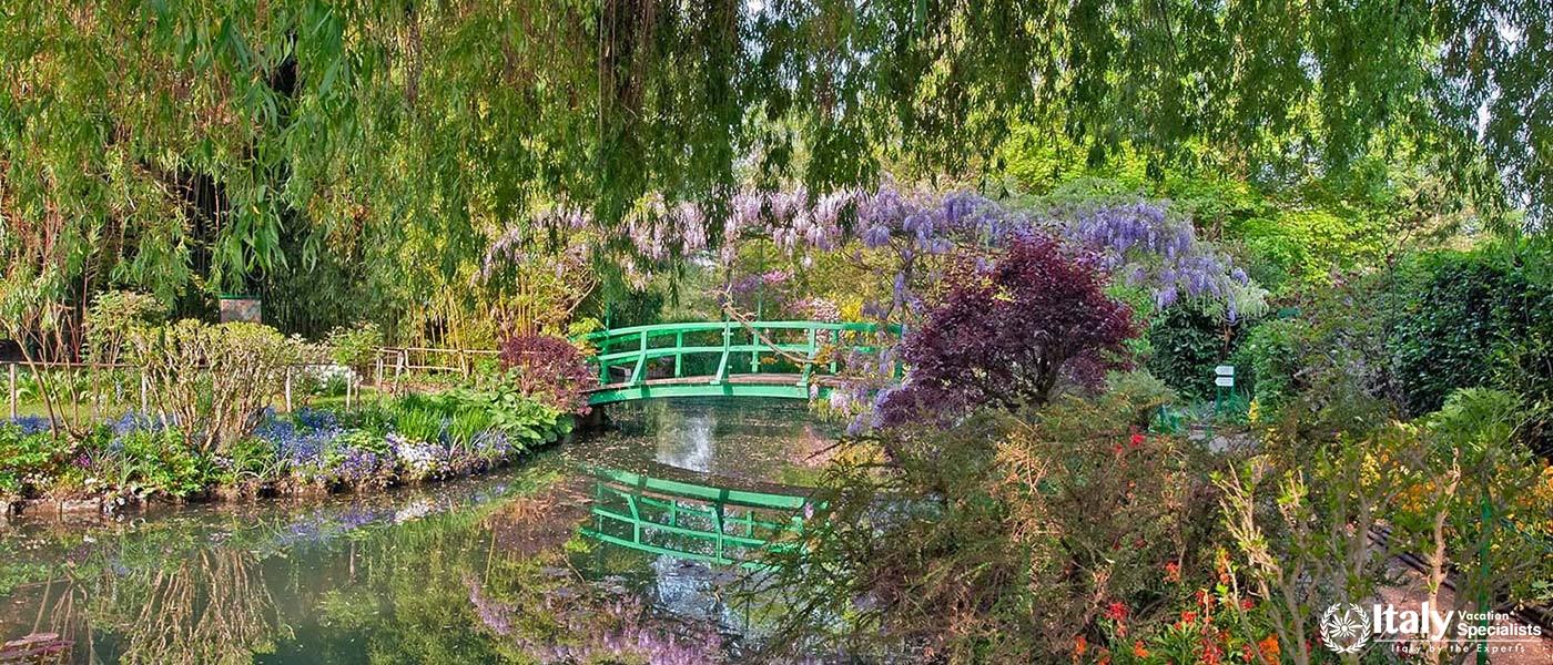 Famous Claude Monet's Bridge in the Gardens 